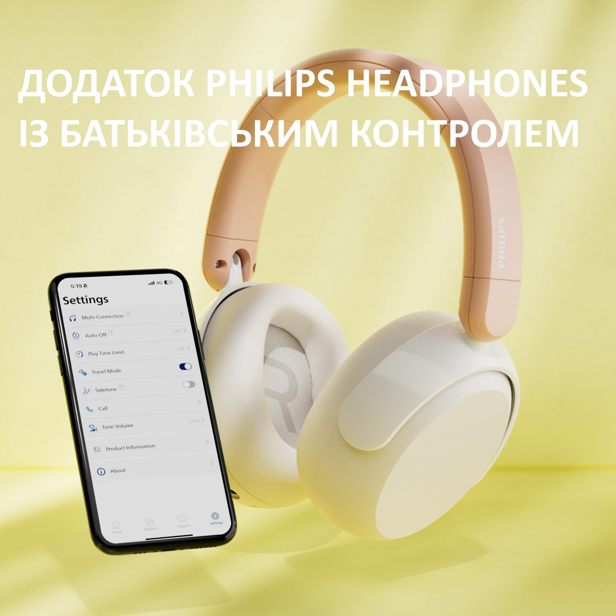 Наушники PHILIPS TAK5500 Amber Light (TAK5500AL/00)