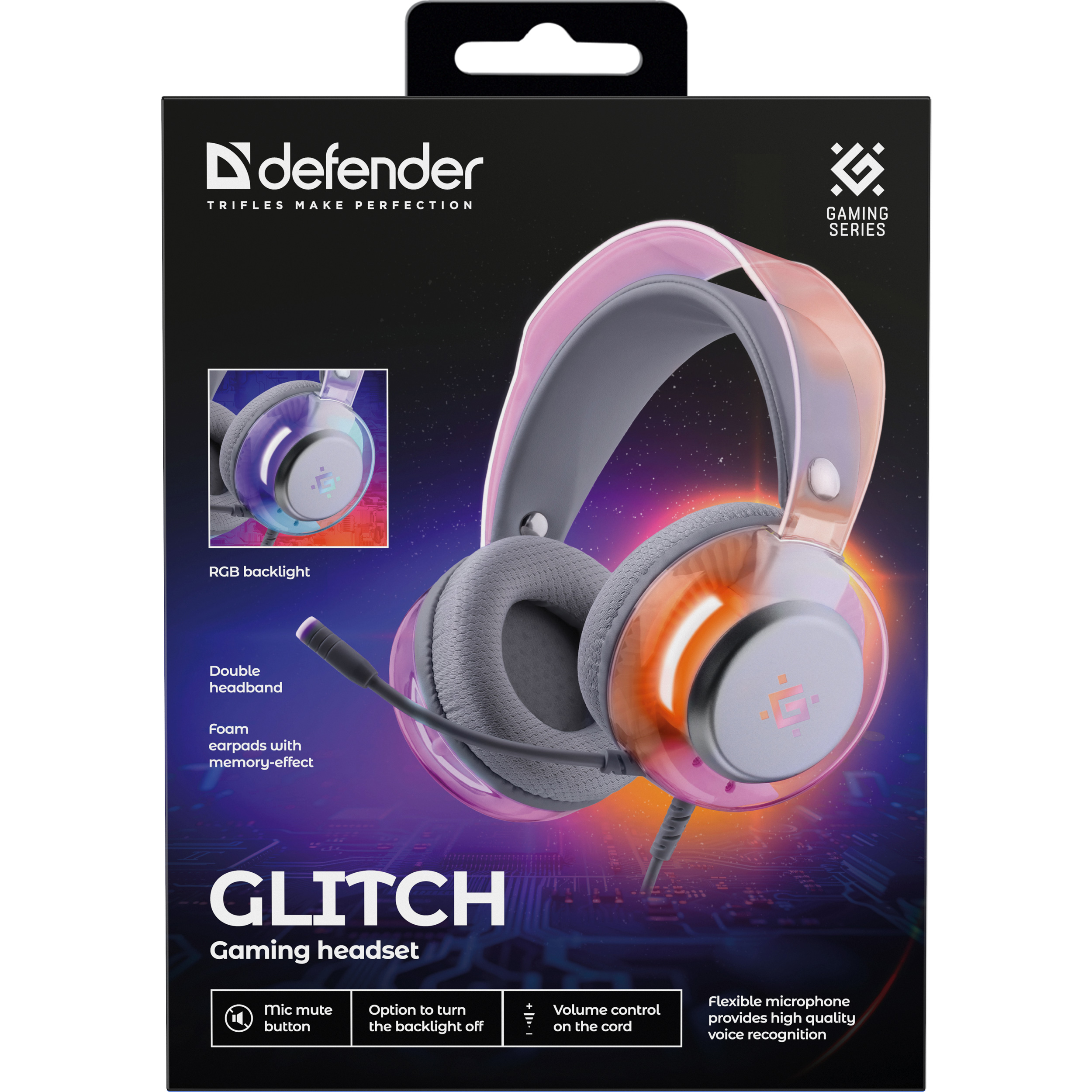 Наушники геймерские DEFENDER Glitch White (62490)