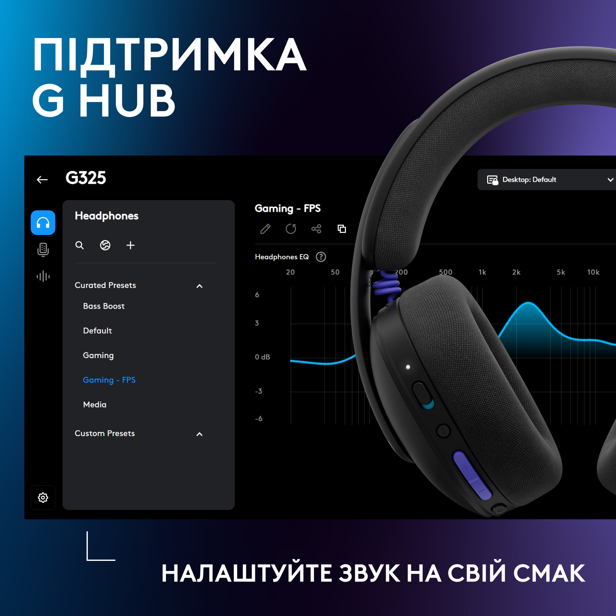 Наушники геймерские LOGITECH G325 Lightspeed Black (981-001524)