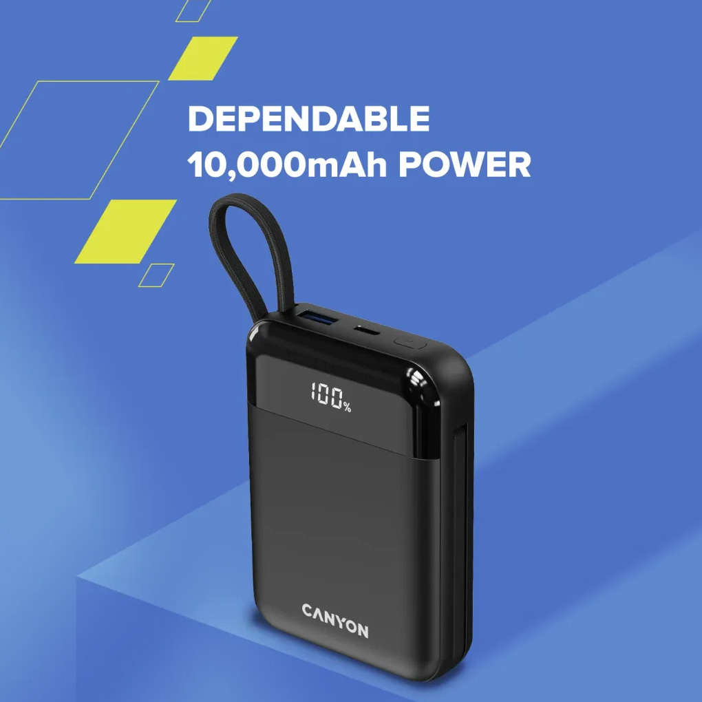 Повербанк CANYON OnPower 104 22.5W 10000mAh Black