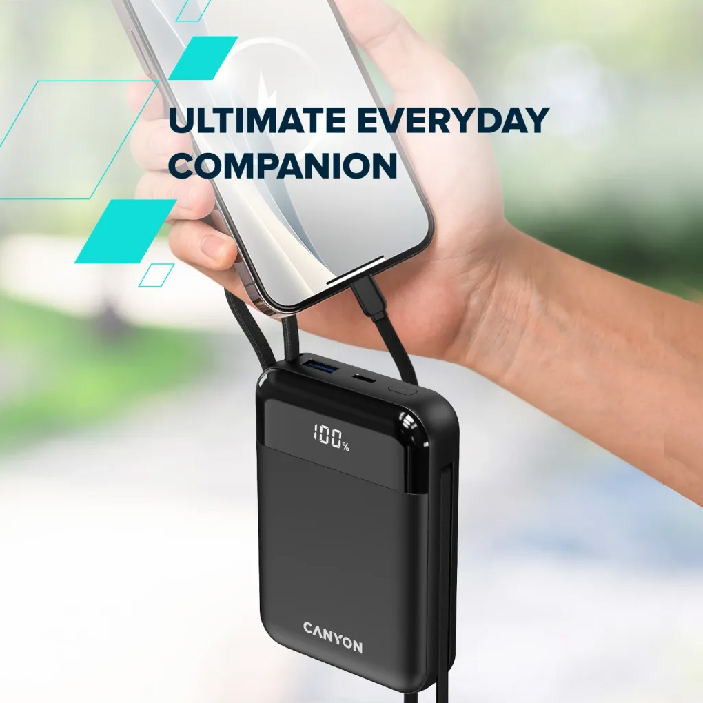 Повербанк CANYON OnPower 104 22.5W 10000mAh Black