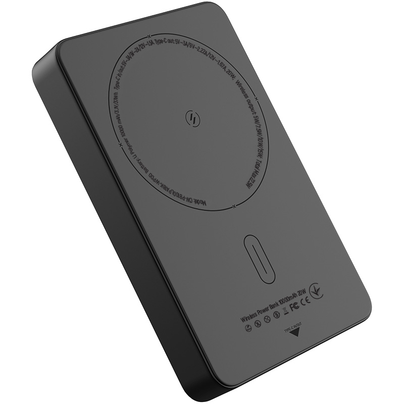 Повербанк MagSafe COLORWAY Power Bank MagSafe 22.5W 10000mAh Black (CW-PB100LPA1BK-WPDD)