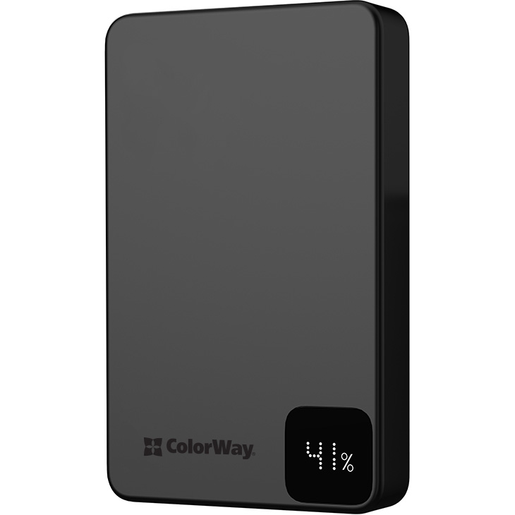 Повербанк MagSafe COLORWAY Power Bank MagSafe 22.5W 10000mAh Black (CW-PB100LPA1BK-WPDD)