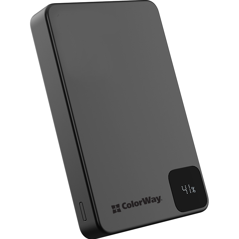 Повербанк MagSafe COLORWAY Power Bank MagSafe 22.5W 10000mAh Black (CW-PB100LPA1BK-WPDD)