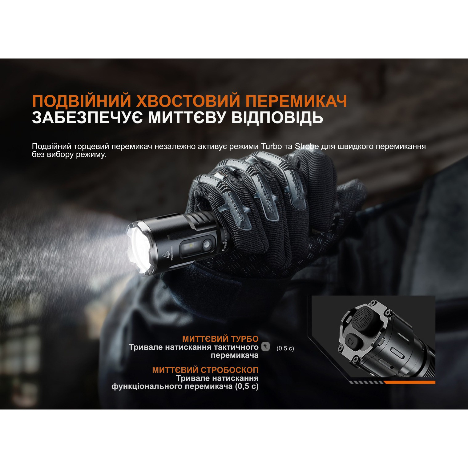 Ліхтар тактичний FENIX TK25R Black