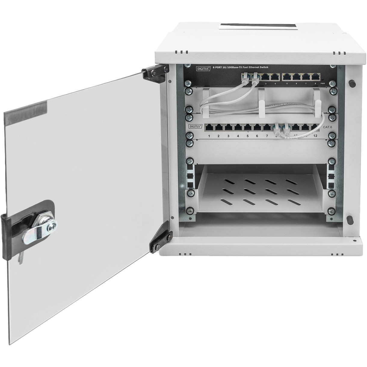 Настінна шафа 10" DIGITUS DN-49100 (6U, 315x254мм, RAL7035)