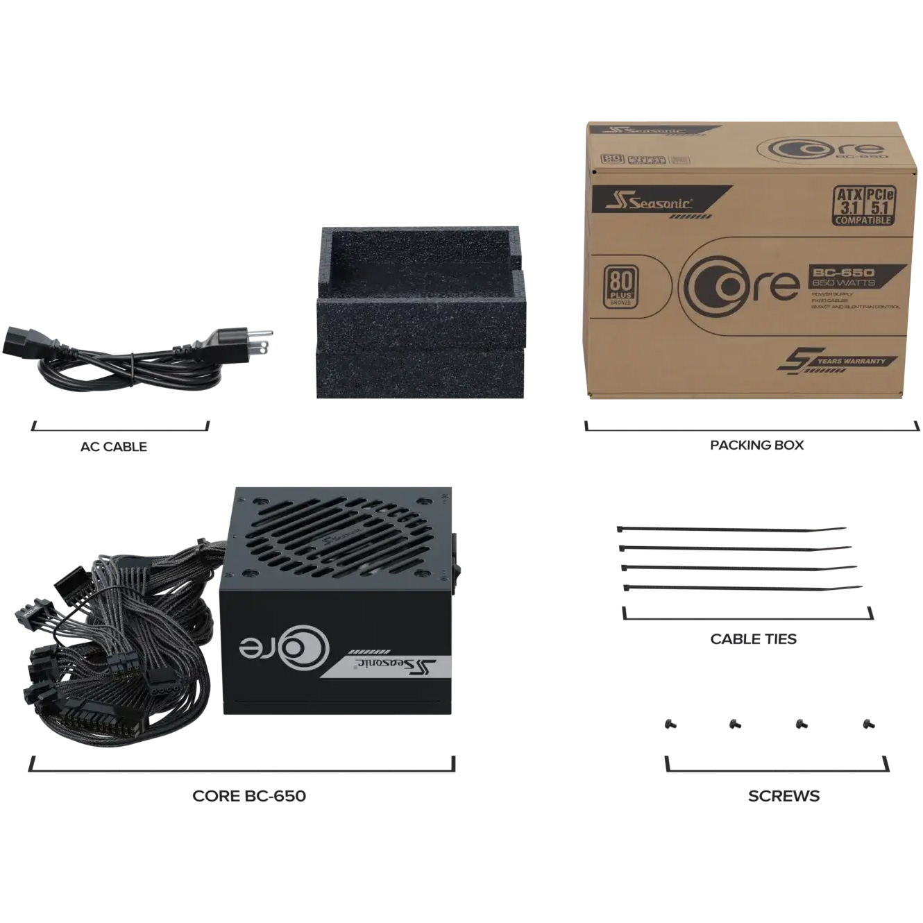 Блок живлення 650W SEASONIC Core BC-650 ATX3.1