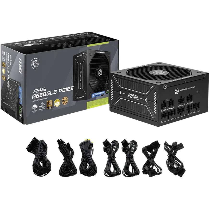 Блок живлення 650W MSI MAG A650GLS PCIE5
