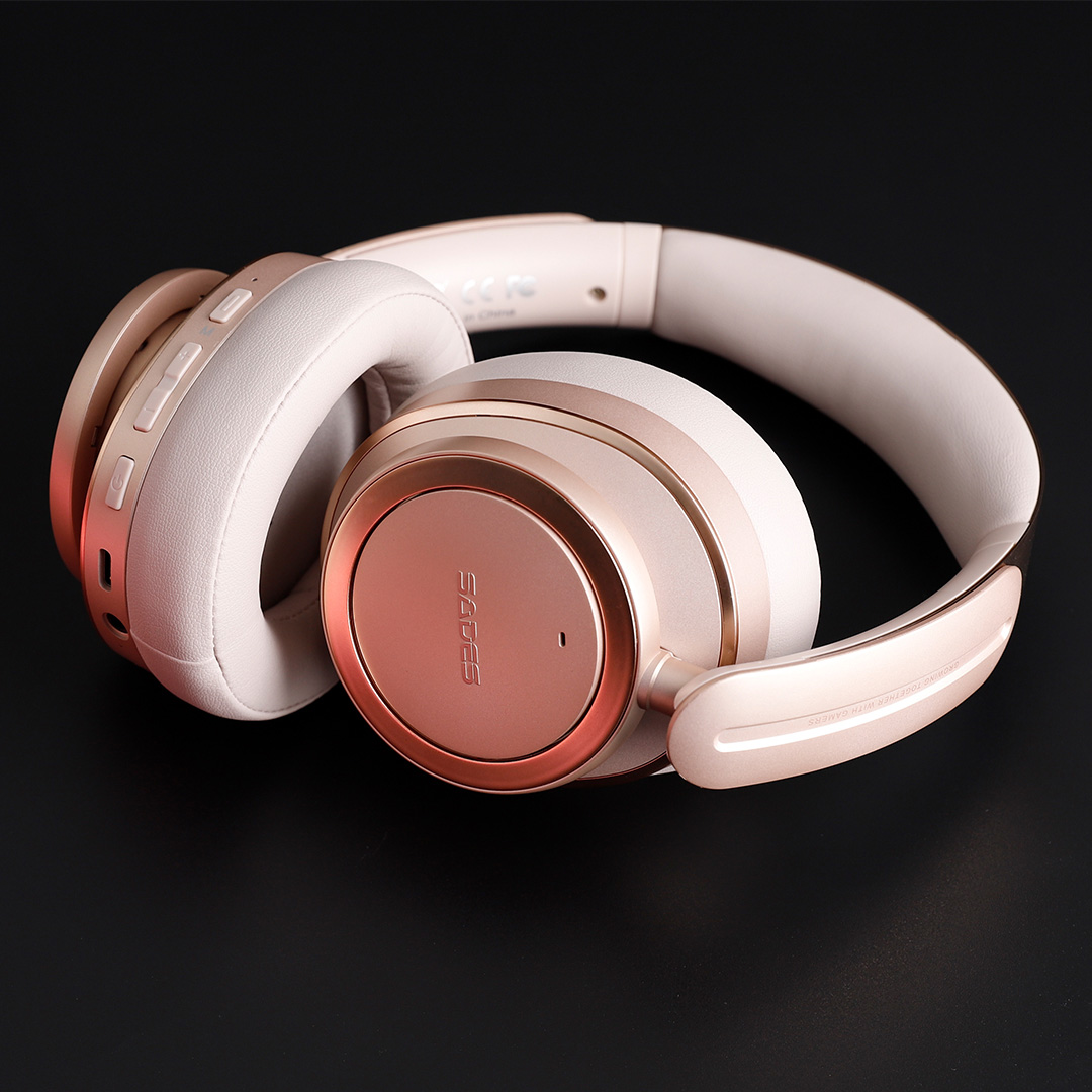 Навушники SADES SA-208 Builder Golden/Pink