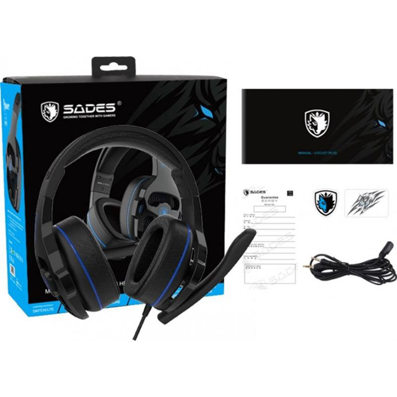 Навушники SADES SA-726 Ppower Black/Blue