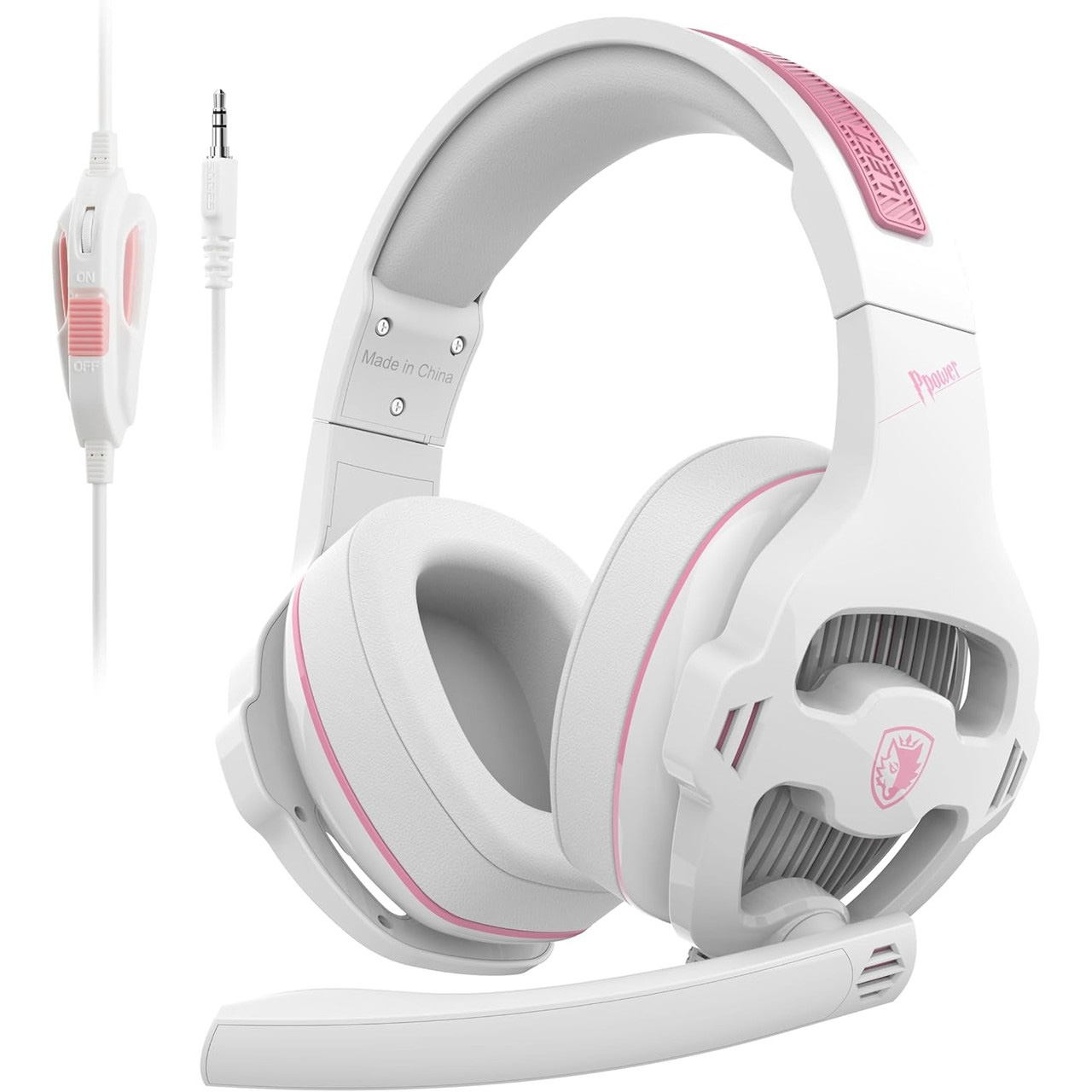 Навушники SADES SA-726 Ppower White/Pink