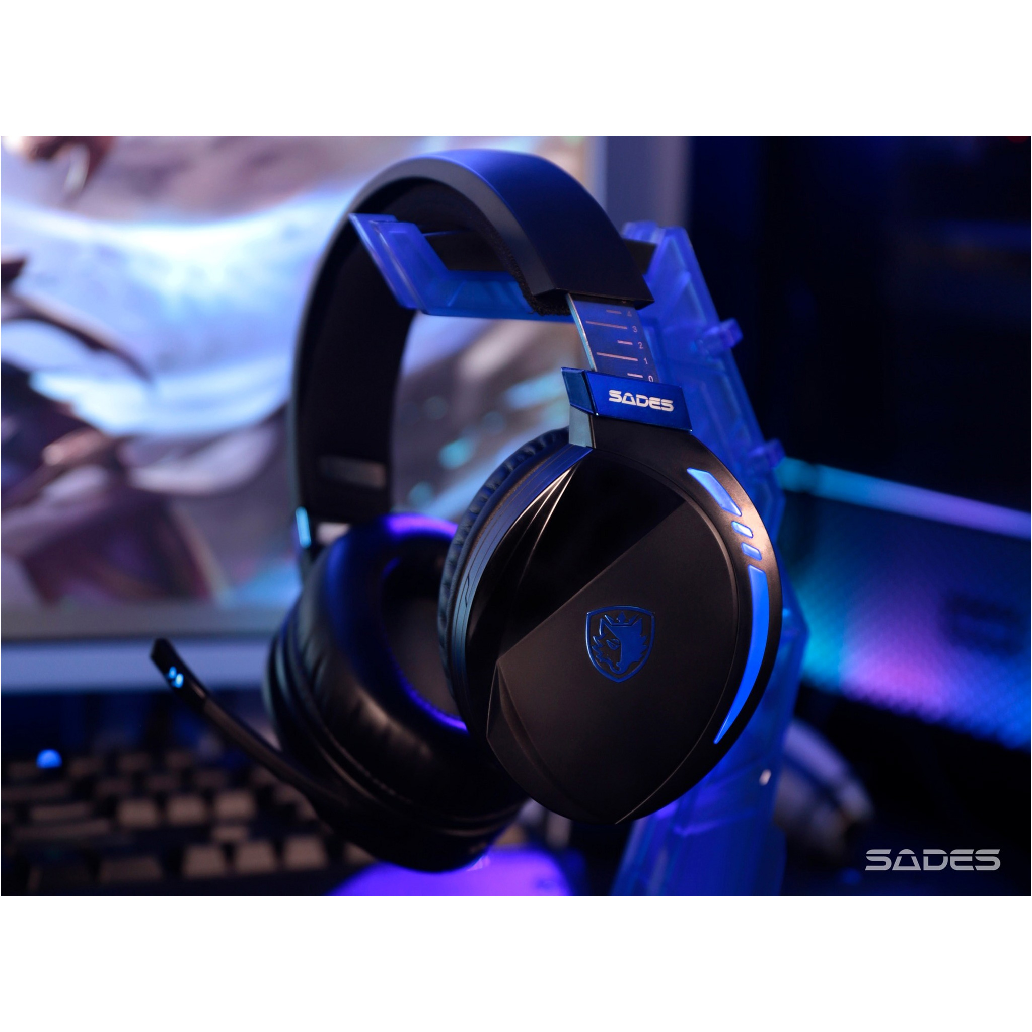 Наушники геймерские SADES SA-201 Warden I Black/Blue