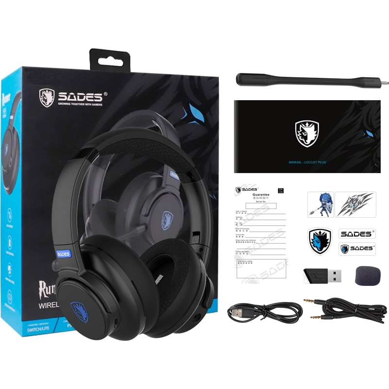 Навушники геймерскі SADES SA-202 Runner Black/Blue