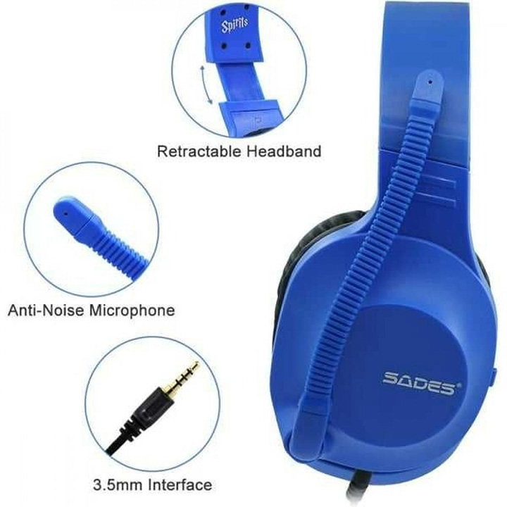 Наушники геймерские SADES SA-721 Spirits Blue