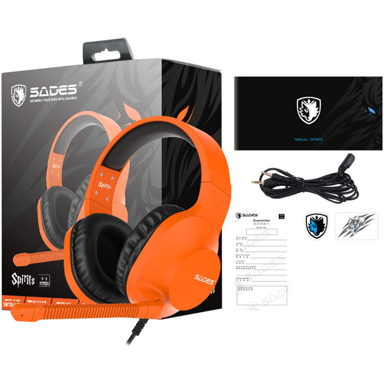 Наушники геймерские SADES SA-721 Spirits Orange