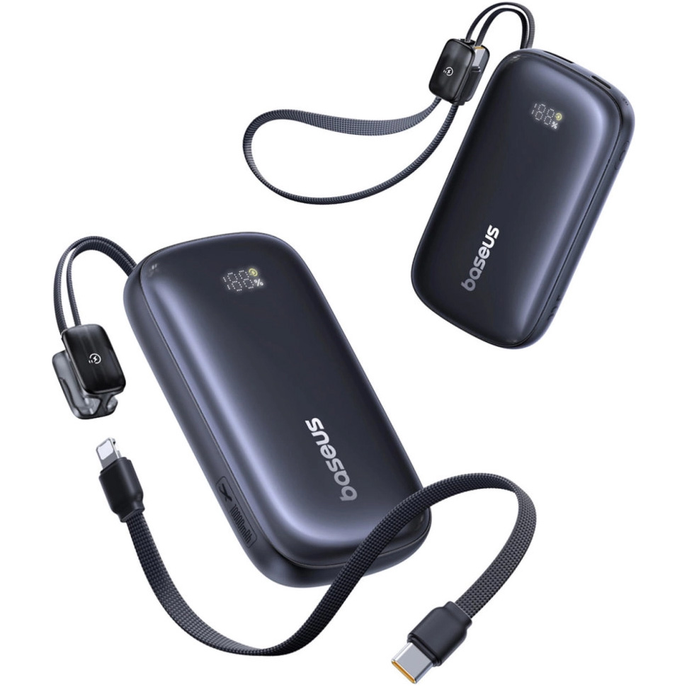 Повербанк BASEUS EnerFill FC21 Qpow 3 Ultra with Detachable Cable 22.5W 20000mAh Cosmic Black (E0027M00)