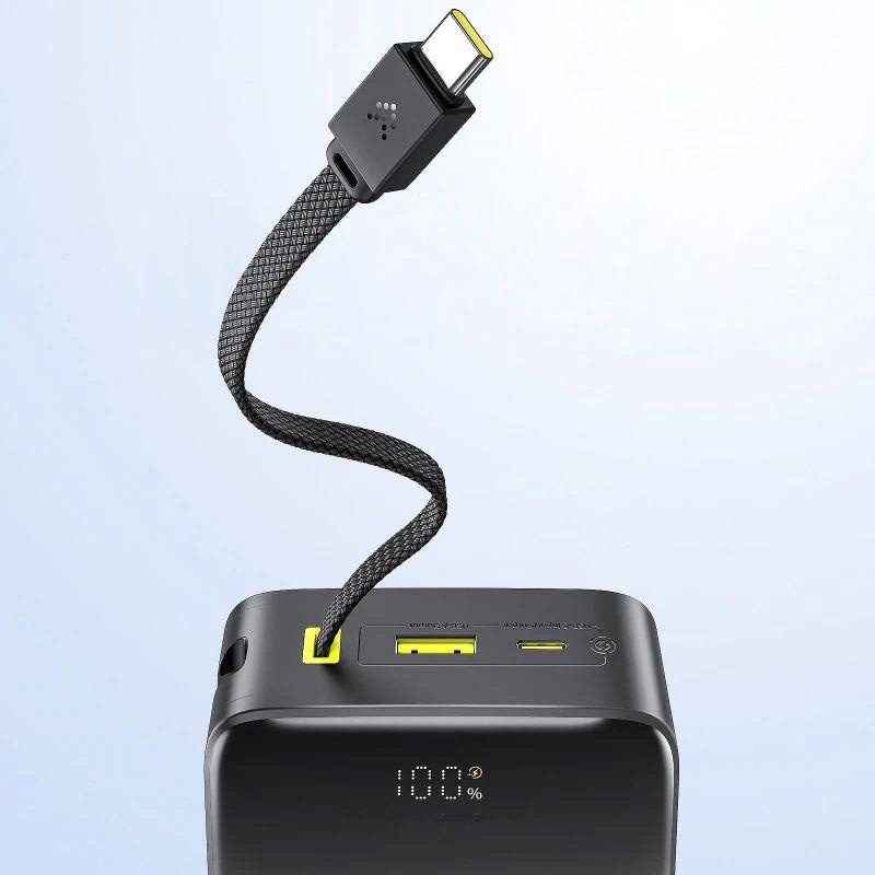 Повербанк BASEUS EnerFill FC51 Bipow 2 Pro Digital Display Power Bank with Built-in Cable 22.5W 30000mAh Cosmic Black (E0028100)