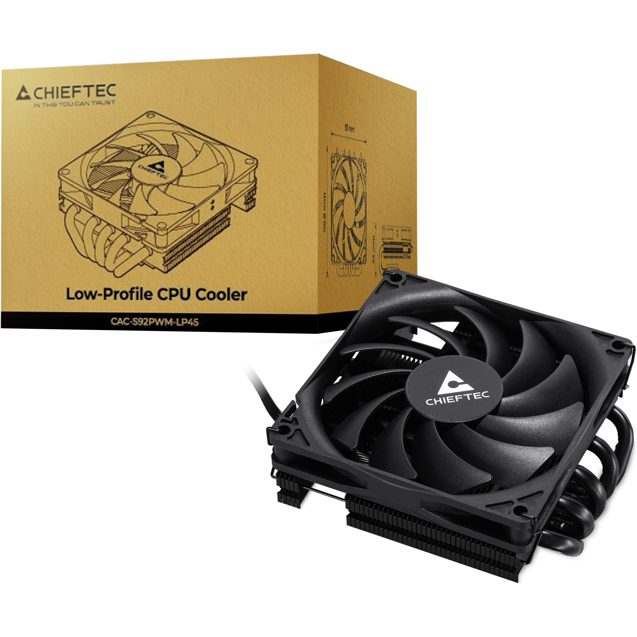 Кулер для процессора CHIEFTEC CAC-S92PWM-LP45