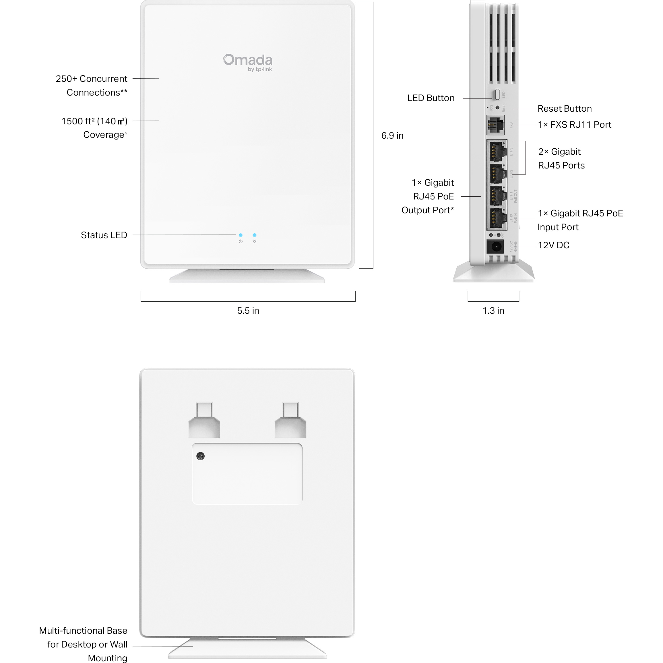 Точка доступу TP-LINK Omada EAP650-Desktop