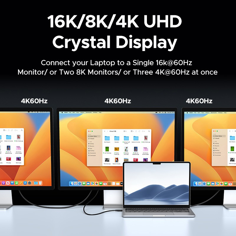 Кабель UGREEN L703 Type-c to Type-C Thunderbolt 5 PD3.1 240W 1м Black (45996)