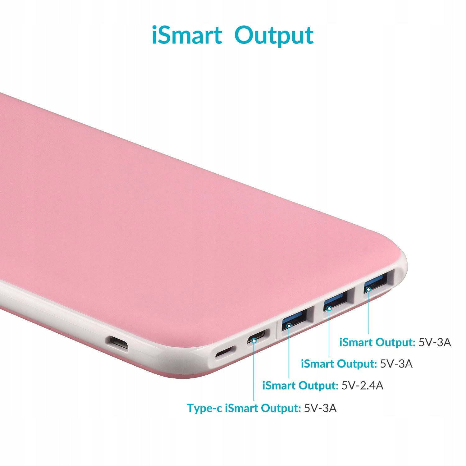 Повербанк CHARMAST W2002C 15W 26800mAh Pink