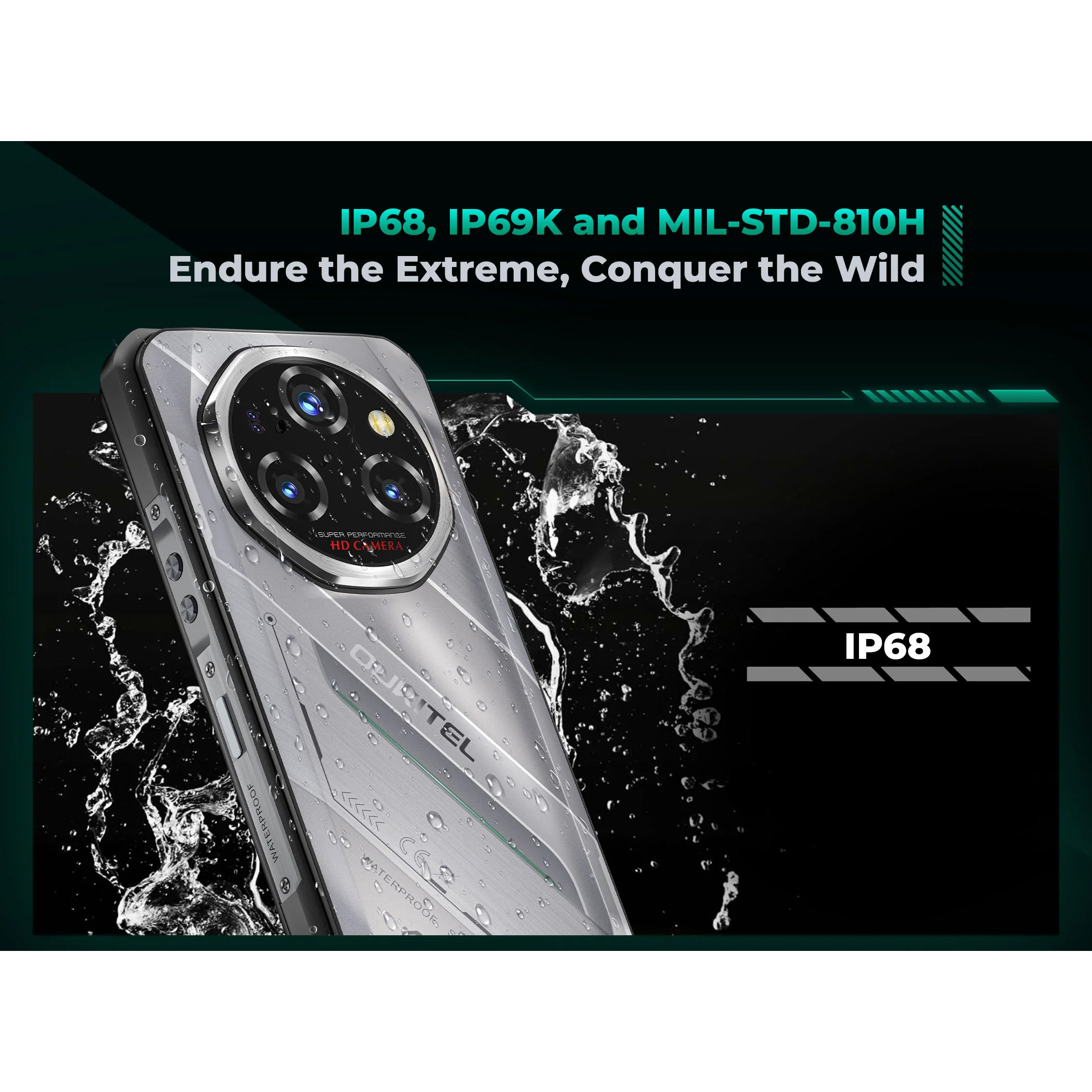 Смартфон OUKITEL WP62 8/256GB Silver (6941749824684)