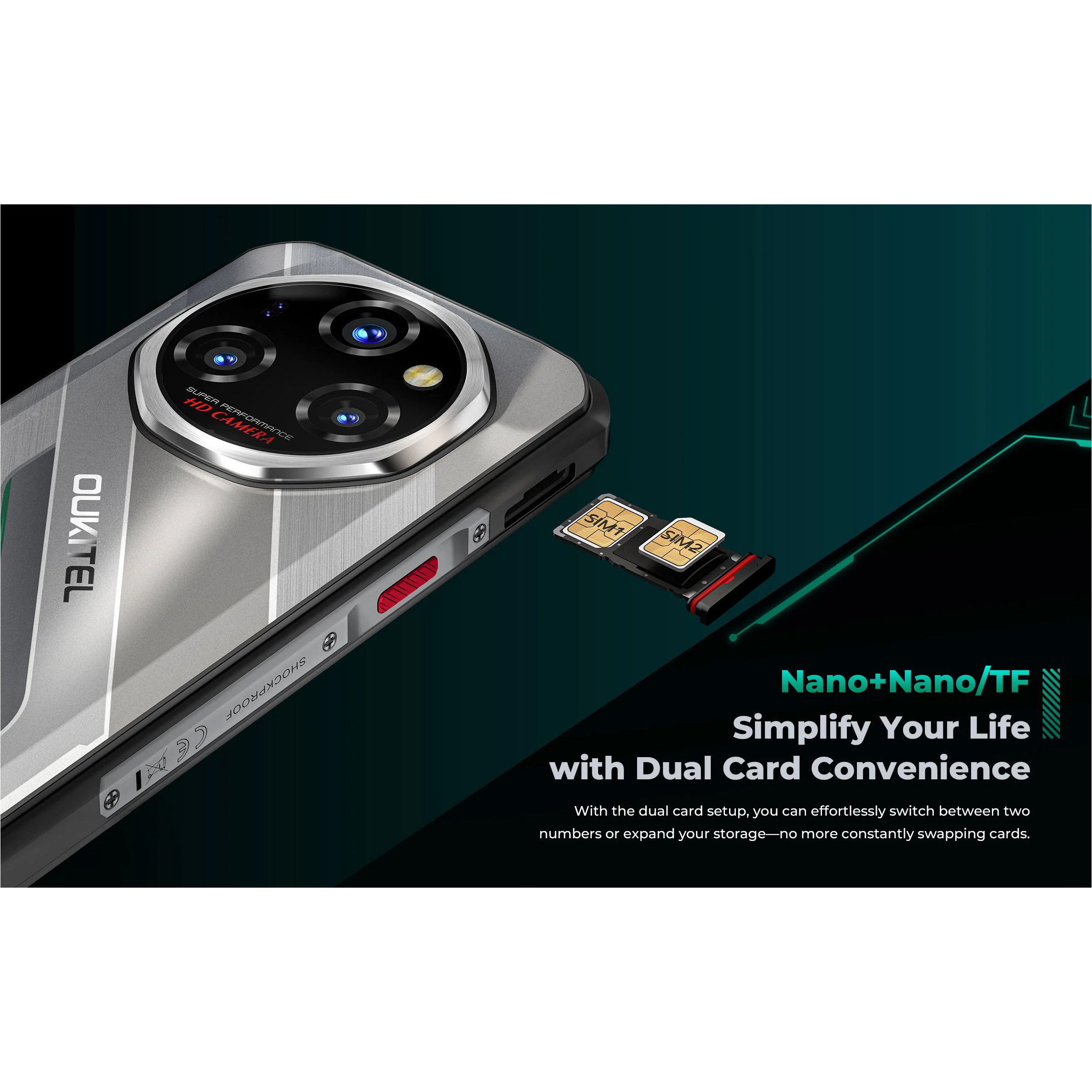 Смартфон OUKITEL WP62 8/256GB Silver (6941749824684)