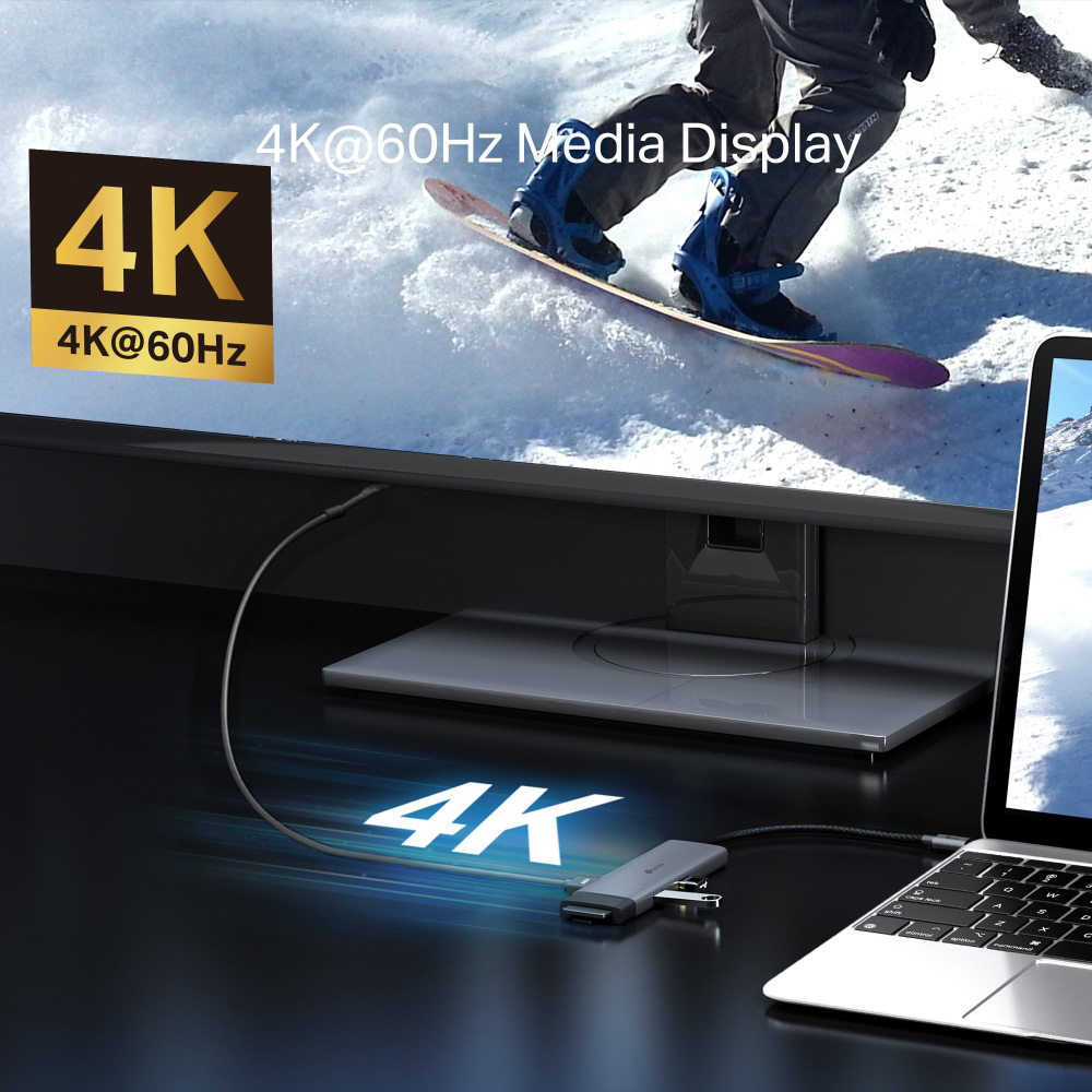Порт-реплікатор TP-LINK UH7020C 7-in-1 USB-C to HDMI, 1xUSB-C, 2xUSB-A, SD/TF, PD