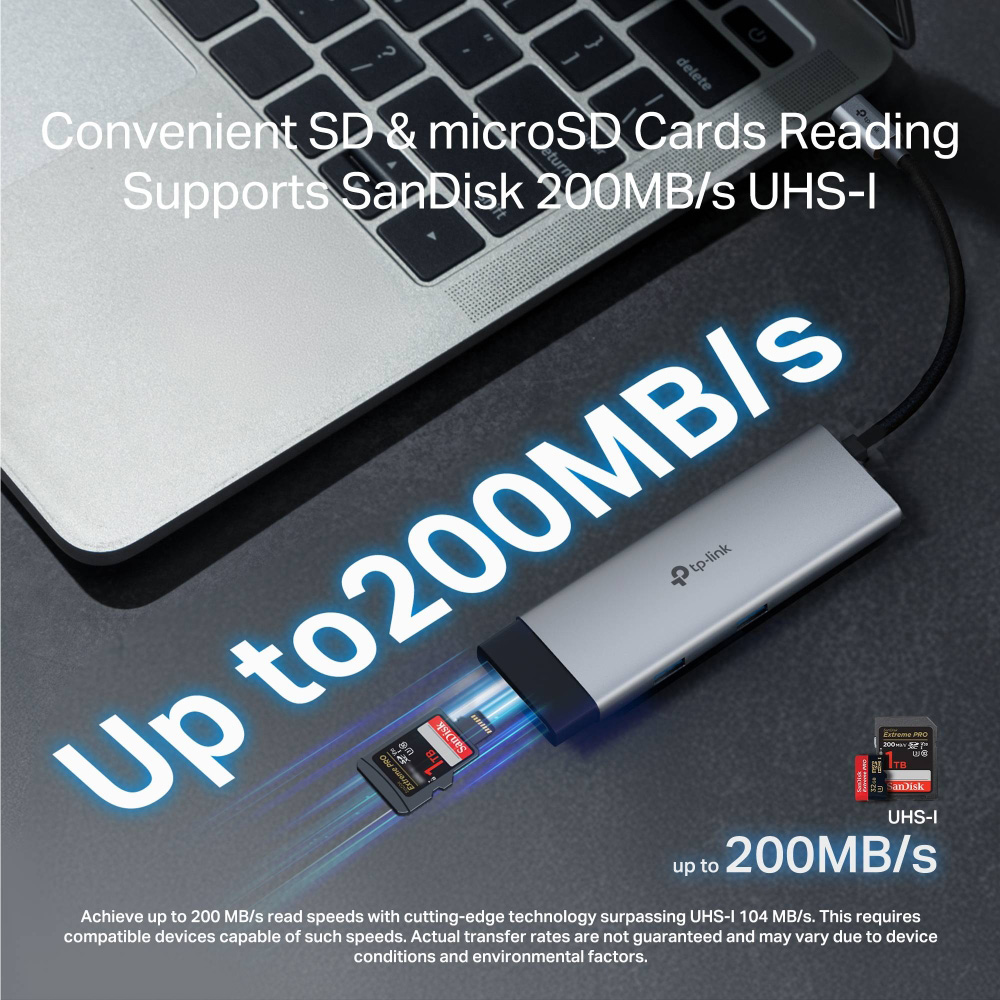 Порт-реплікатор TP-LINK UH7020C 7-in-1 USB-C to HDMI, 1xUSB-C, 2xUSB-A, SD/TF, PD