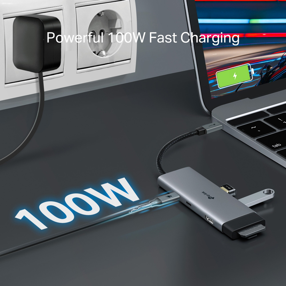Порт-реплікатор TP-LINK UH7020C 7-in-1 USB-C to HDMI, 1xUSB-C, 2xUSB-A, SD/TF, PD