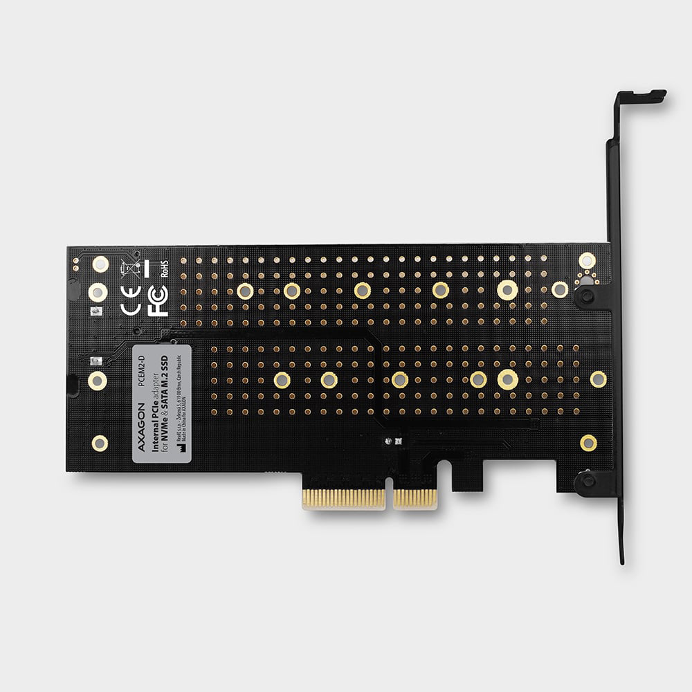 Адаптер AXAGON PCEM2-D PCIe NVMe+SATA M.2