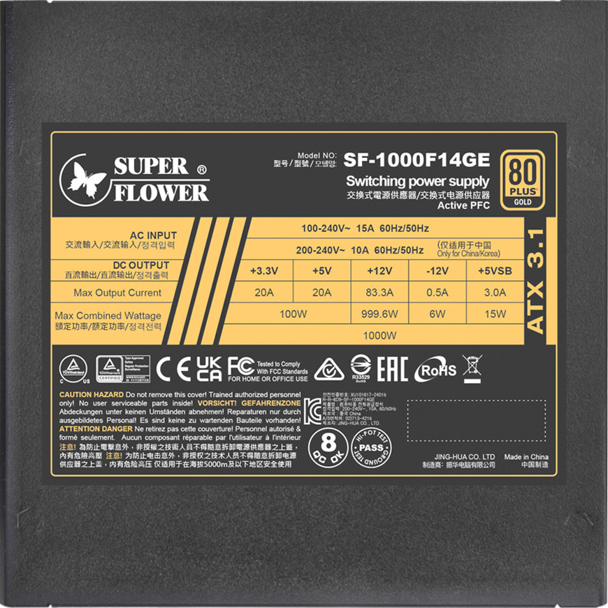 Блок живлення 1000W SUPER FLOWER Leadex III Upgrade 1000 (SF-1000F14GE)