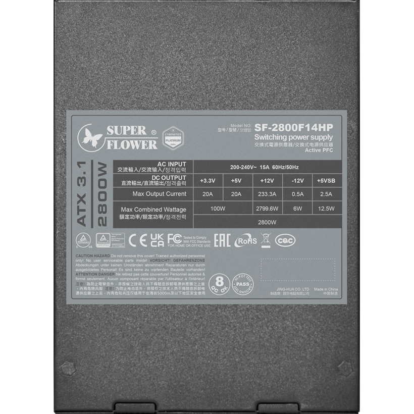Блок живлення 2800W SUPER FLOWER Leadex Titanium 2800 (SF-2800F14HP)
