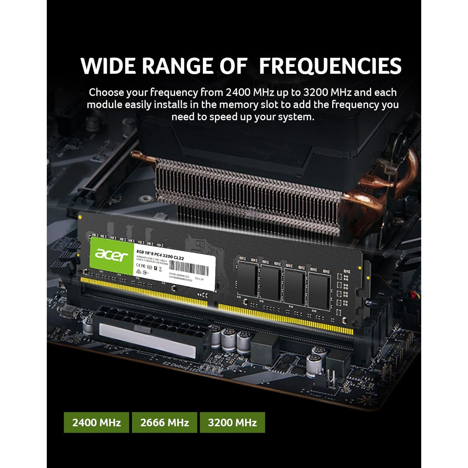 Модуль пам'яті ACER UD100 DDR4 3200MHz 8GB