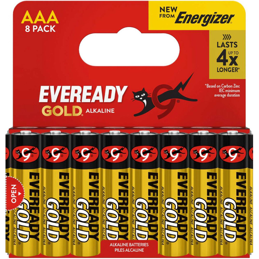 Батарейка ENERGIZER Eveready Gold AAA 8шт/уп (7168306)