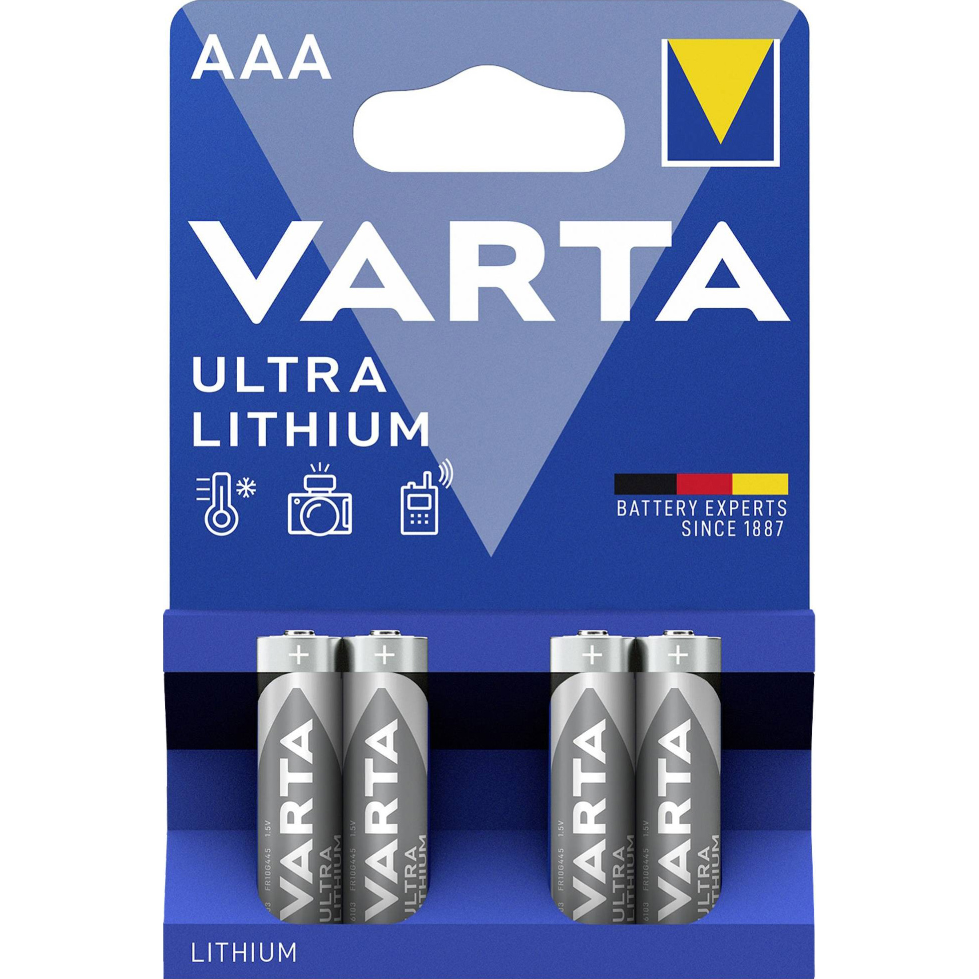 Батарейка VARTA Ultra Lithium AAA 4шт/уп (06103 301 404)
