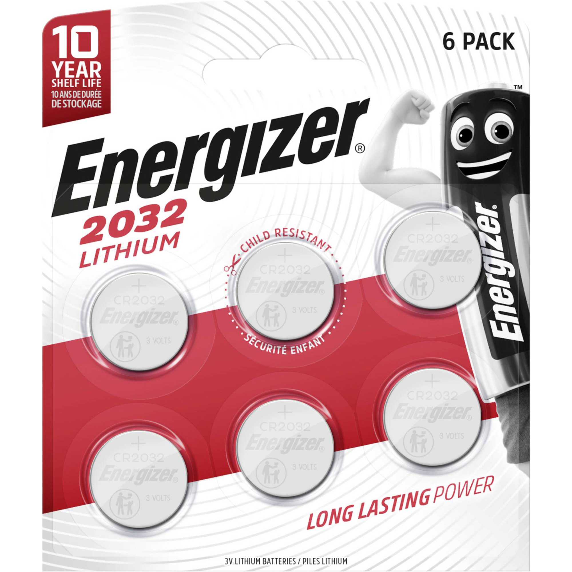 Батарейка ENERGIZER Lithium CR2032 6шт/уп (E303272400)