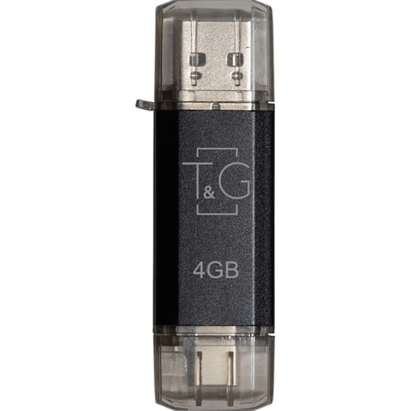 Флешка 4GB T&G 009 Star Series USB 2.0 Type-C/USB-A Black (TG009TC-4GBK)