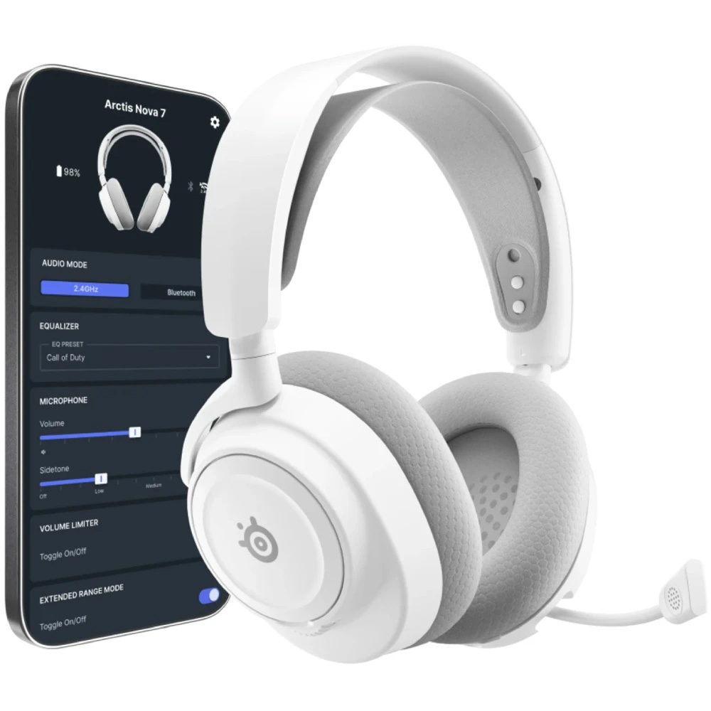 Навушники геймерскі STEELSERIES Arctis Nova 7 Wireless Gen 2 White (61731)