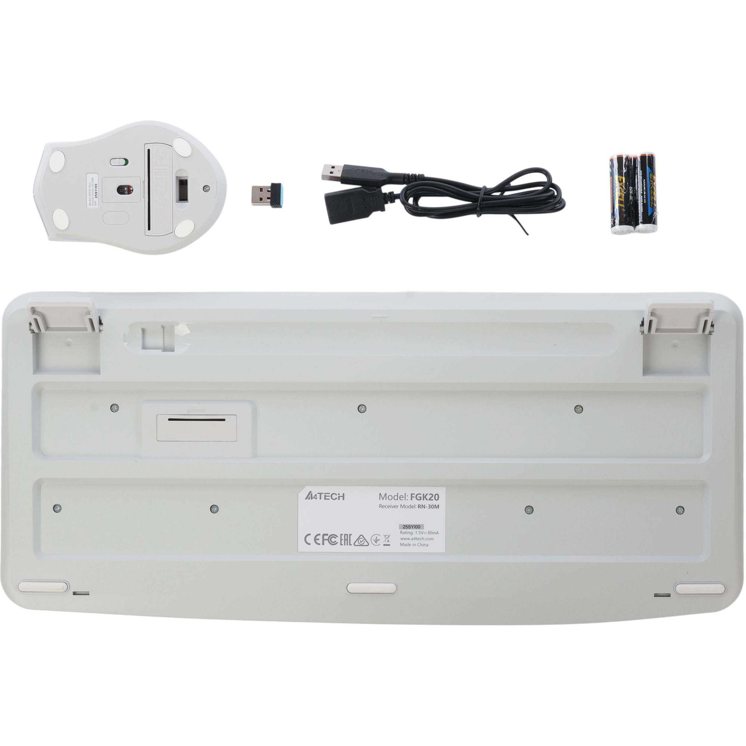 Комплект бездротовий A4TECH Fstyler FG2500S Plus White