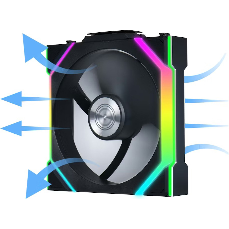 Комплект вентиляторів LIAN LI Uni Fan SL Wireless 120 Reverse Blade w/controller Black 3-Pack (G99.12RSL1W3B.00)