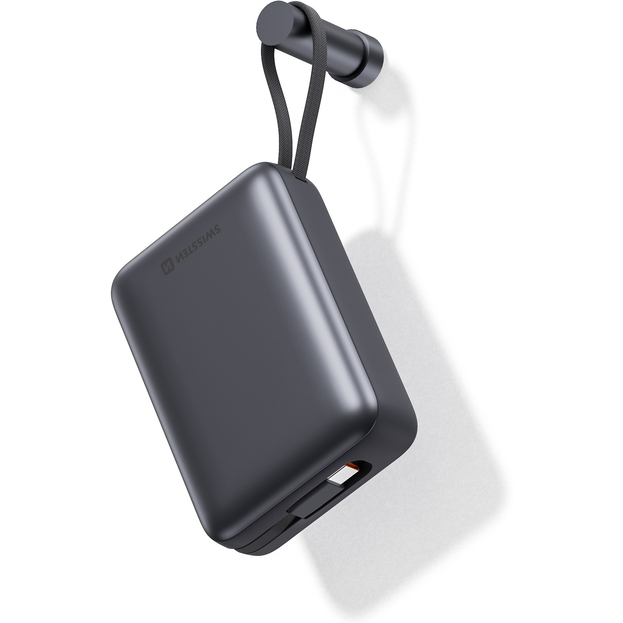 Повербанк SWISSTEN 1xUSB-C, 1xUSB-A, w/built-in cables USB-C + Lightning, PD, QC, 22,5W 22.5W 20000mAh Silver (8595217490598)