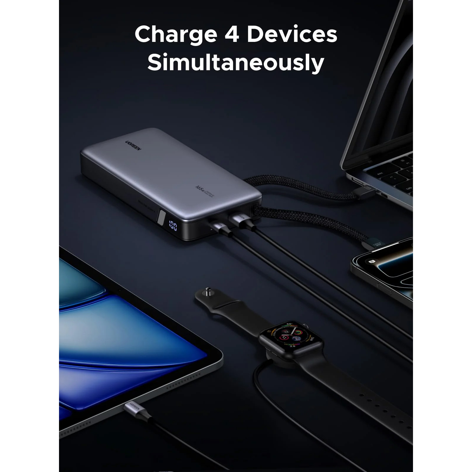 Повербанк UGREEN PB552 Nexode 165W 25000mAh (55995B)