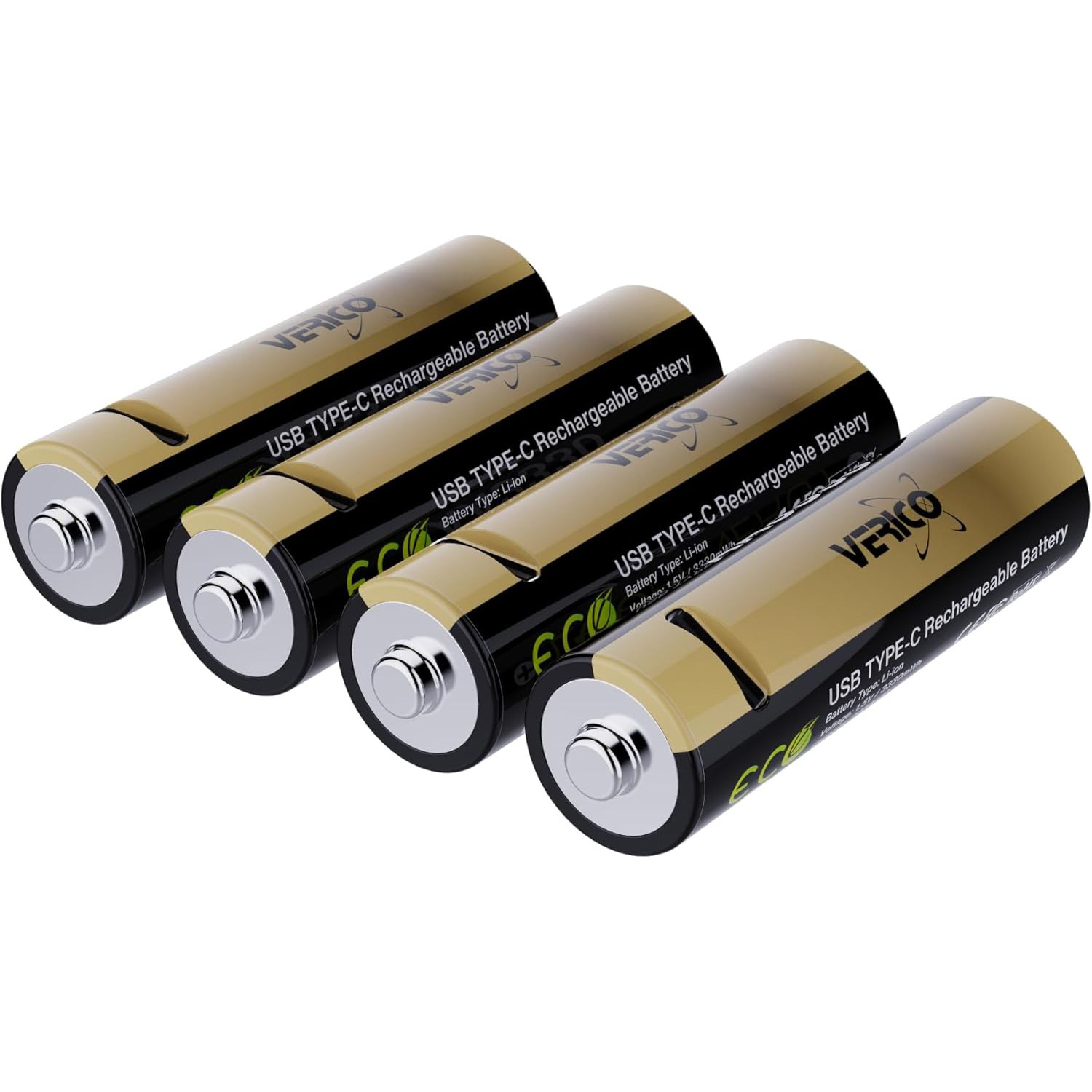 Акумулятор VERICO AA 2200mAh TipTop, USB-C заряджання 4шт/уп