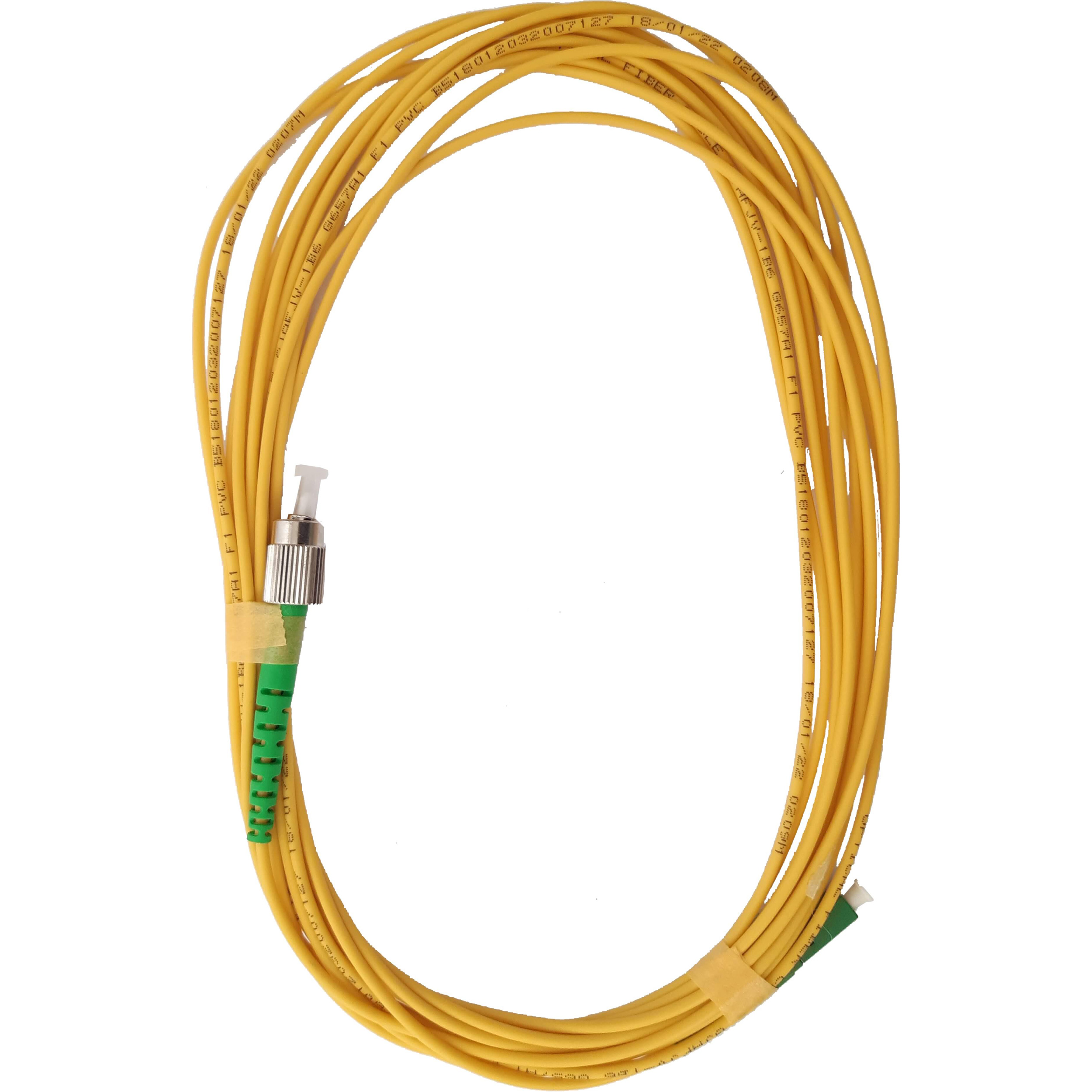 Оптический патч-корд ABEE LC/APC-FC/APC, SM, Simplex, 5м, Yellow