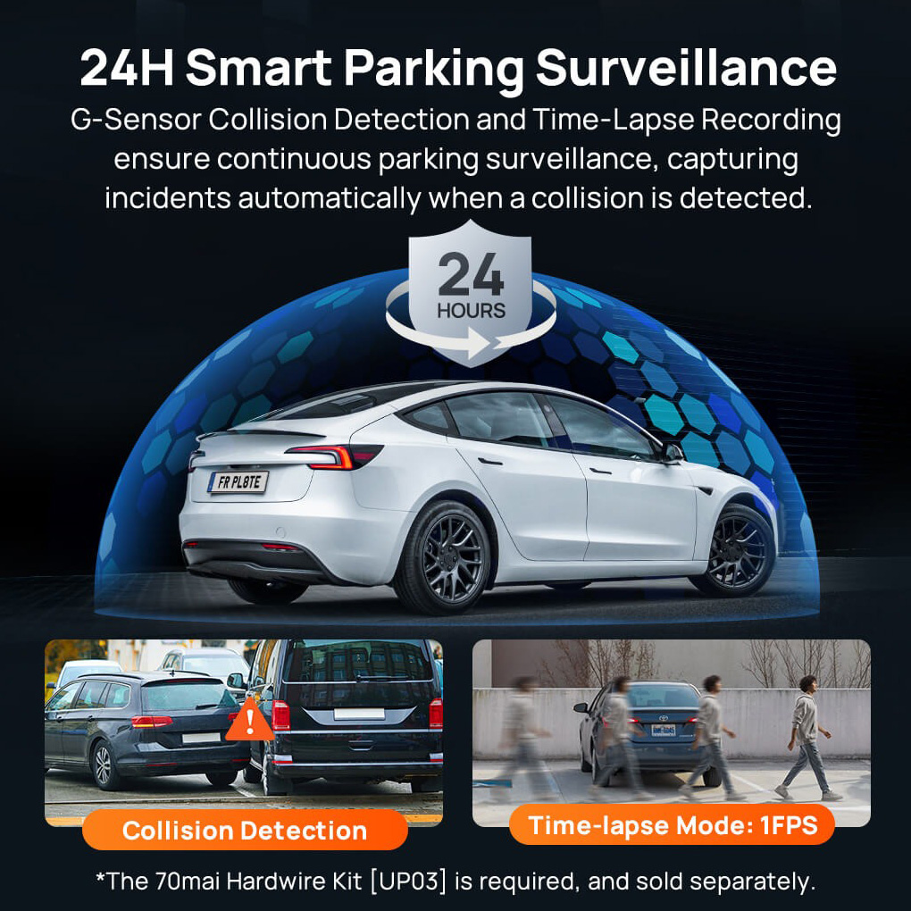 Автомобільний відеореєстратор Xiaomi 70MAI Dash Cam 4K A800SE-1 Set