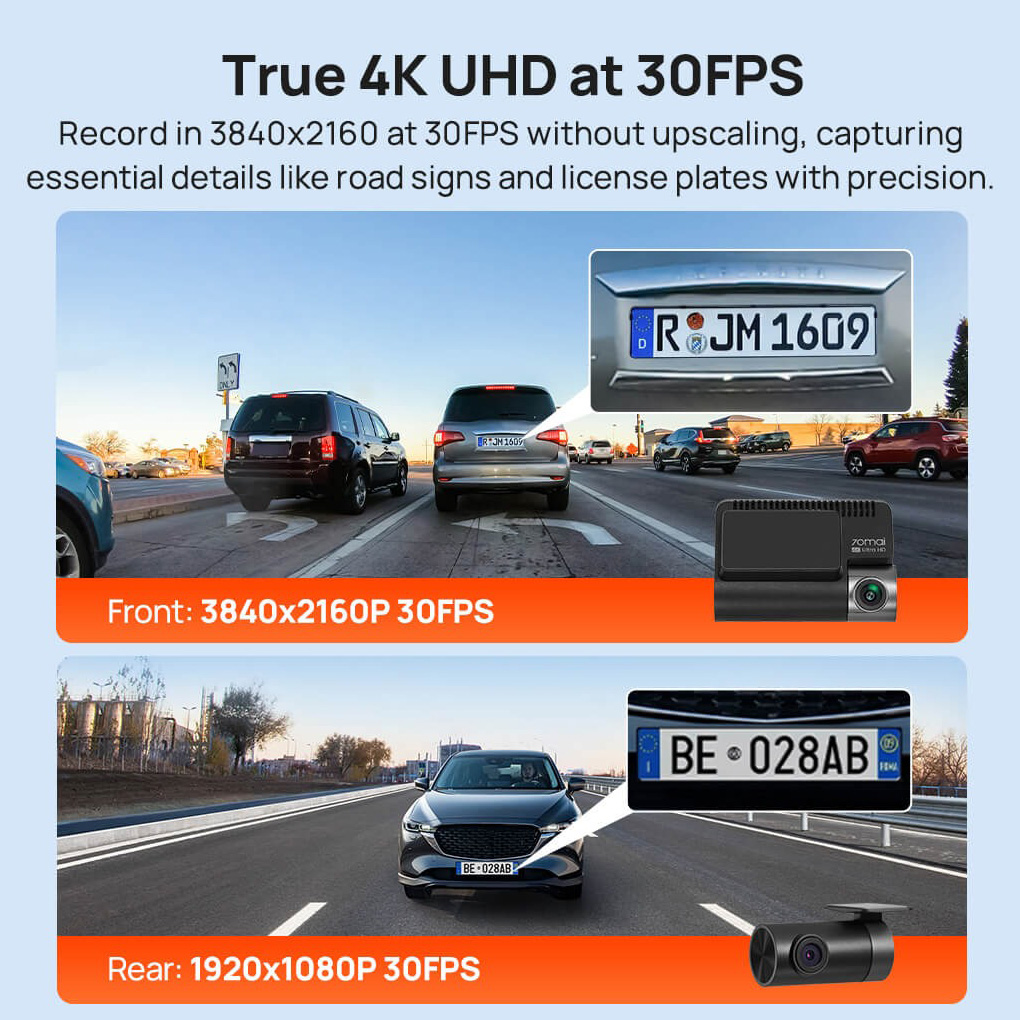 Автомобільний відеореєстратор Xiaomi 70MAI Dash Cam 4K Ultra HD A800SE