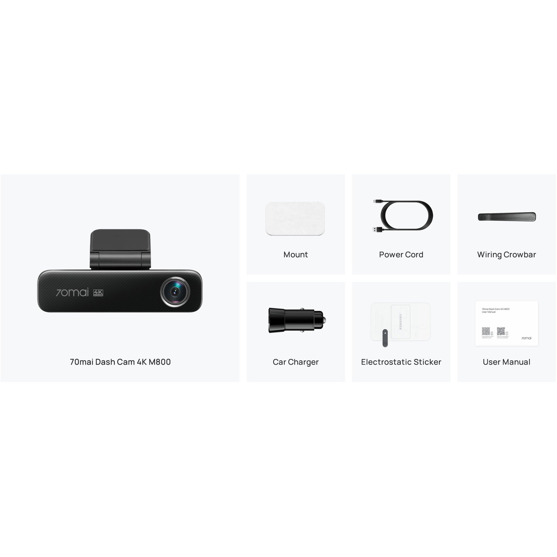 Автомобільний відеореєстратор Xiaomi 70MAI Dash Cam 4K M800