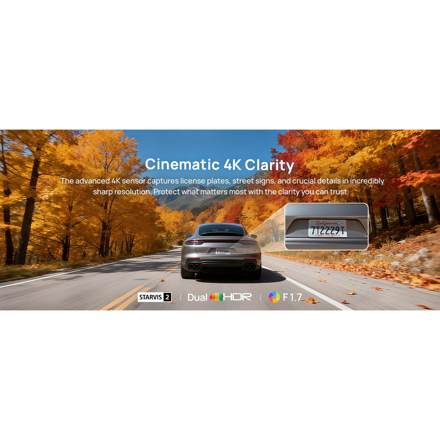 Автомобільний відеореєстратор з камерою заднього виду Xiaomi 70MAI Dash Cam 4K M800-2 Set
