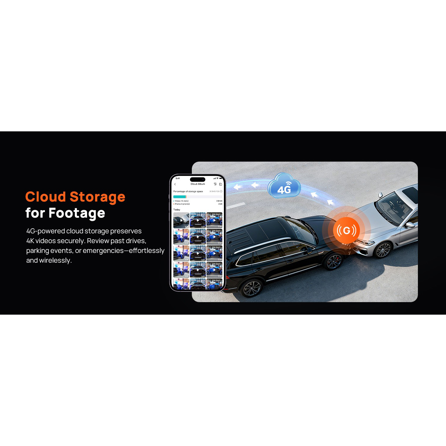 Автомобільний відеореєстратор з камерою заднього виду Xiaomi 70MAI Dash Cam 4K M800-2 Set